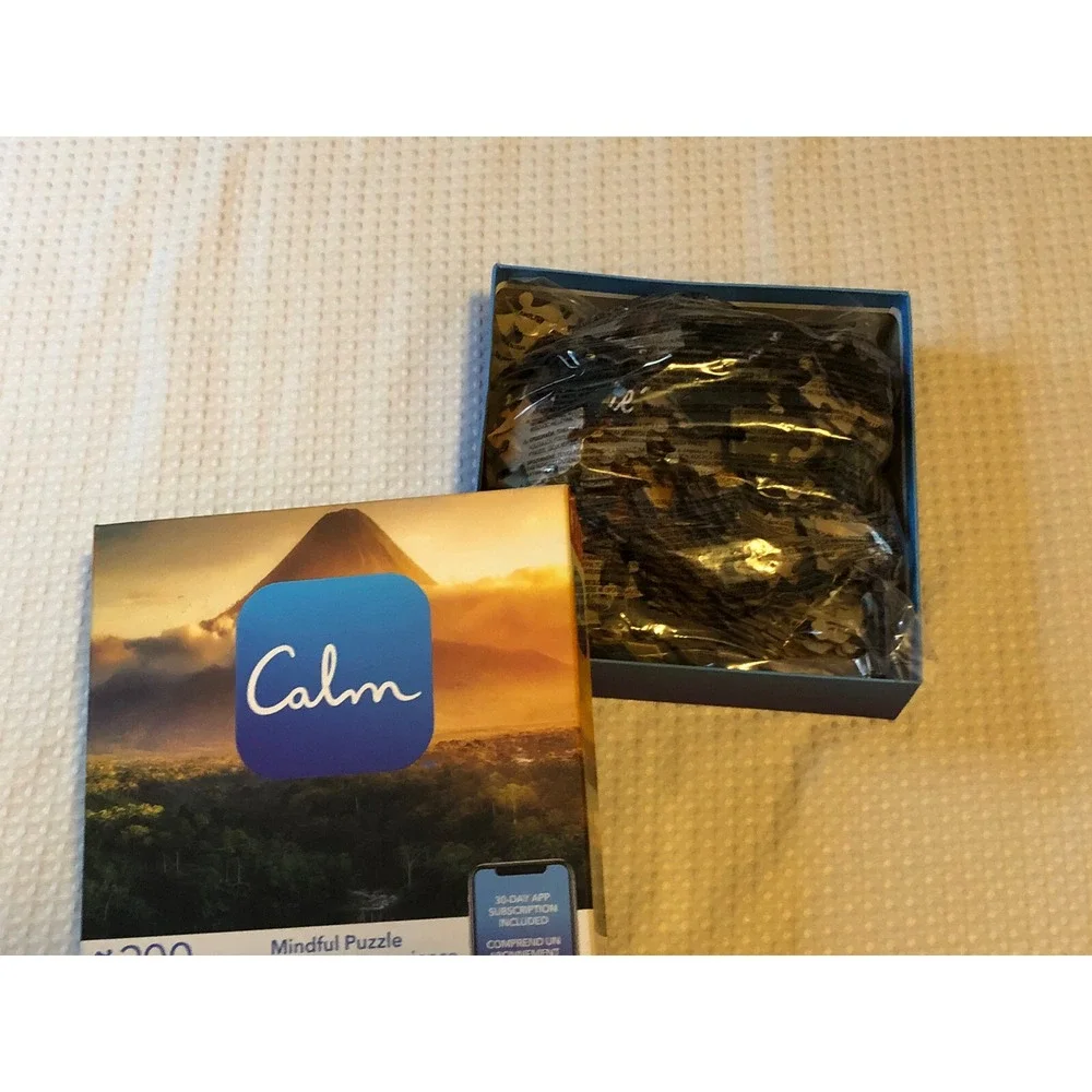 Calm Mindful Puzzle NEW 300 pcs Foggy Mountains 30-day App Subscription Included